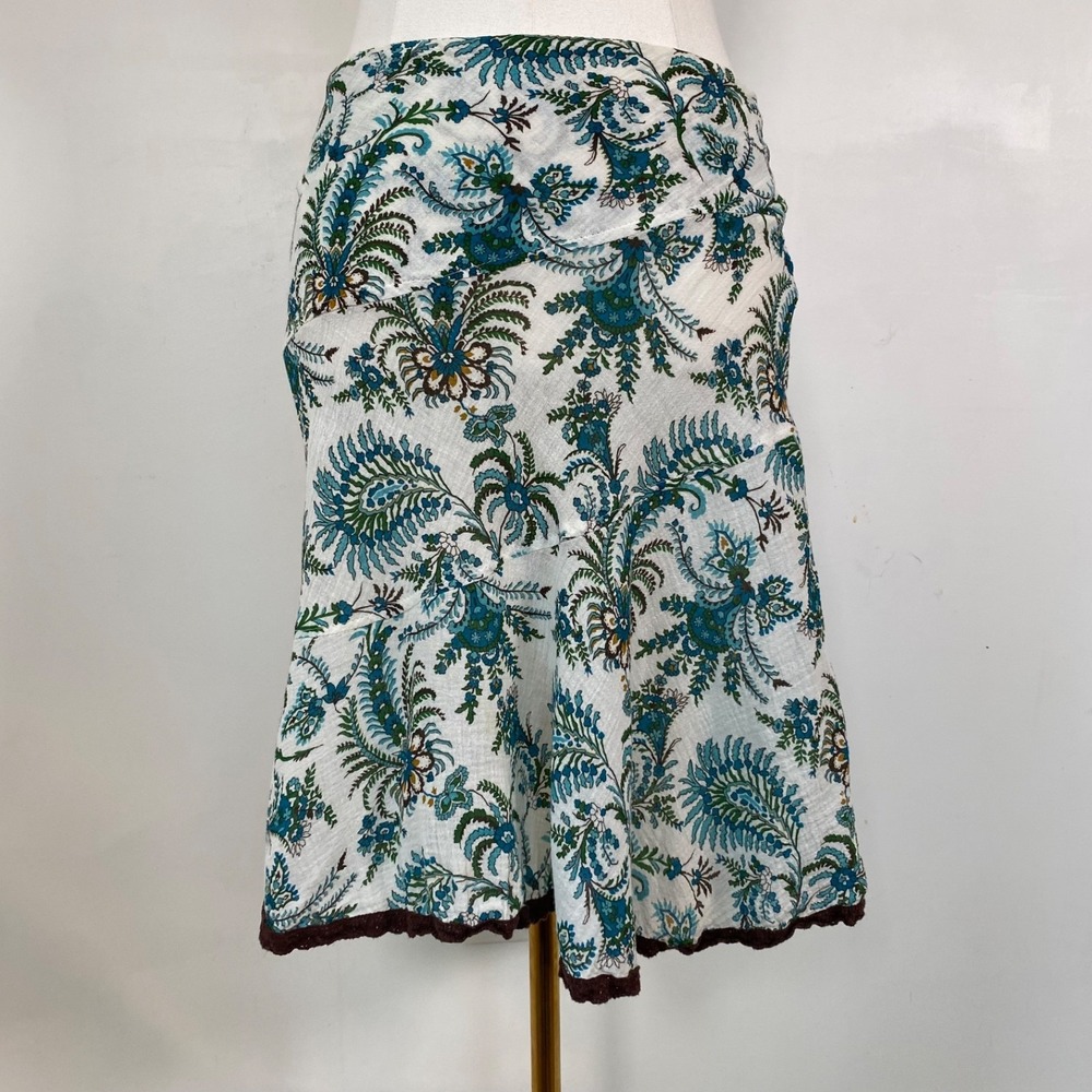 Vtg Studio Y Womens Y2K Forest Fairy Midi Skirt Size 6 Small Tiered Boho Whimsy